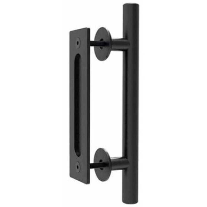 Maner usa culisanta pentru panouri 35-45mm, otel, stil retro, negru, 30cm