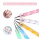 Set 5 unelte pentru puncte, instrumente nail art, 2 capete, multicolor, pentru unghii acrilice