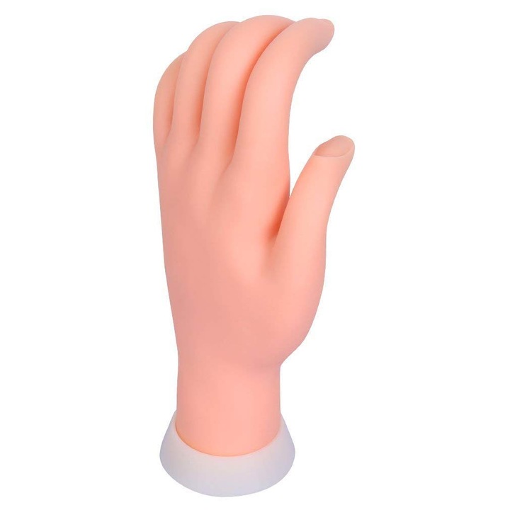 Mana practica pentru antrenament unghii, flexibila, stanga, silicon, marime mana