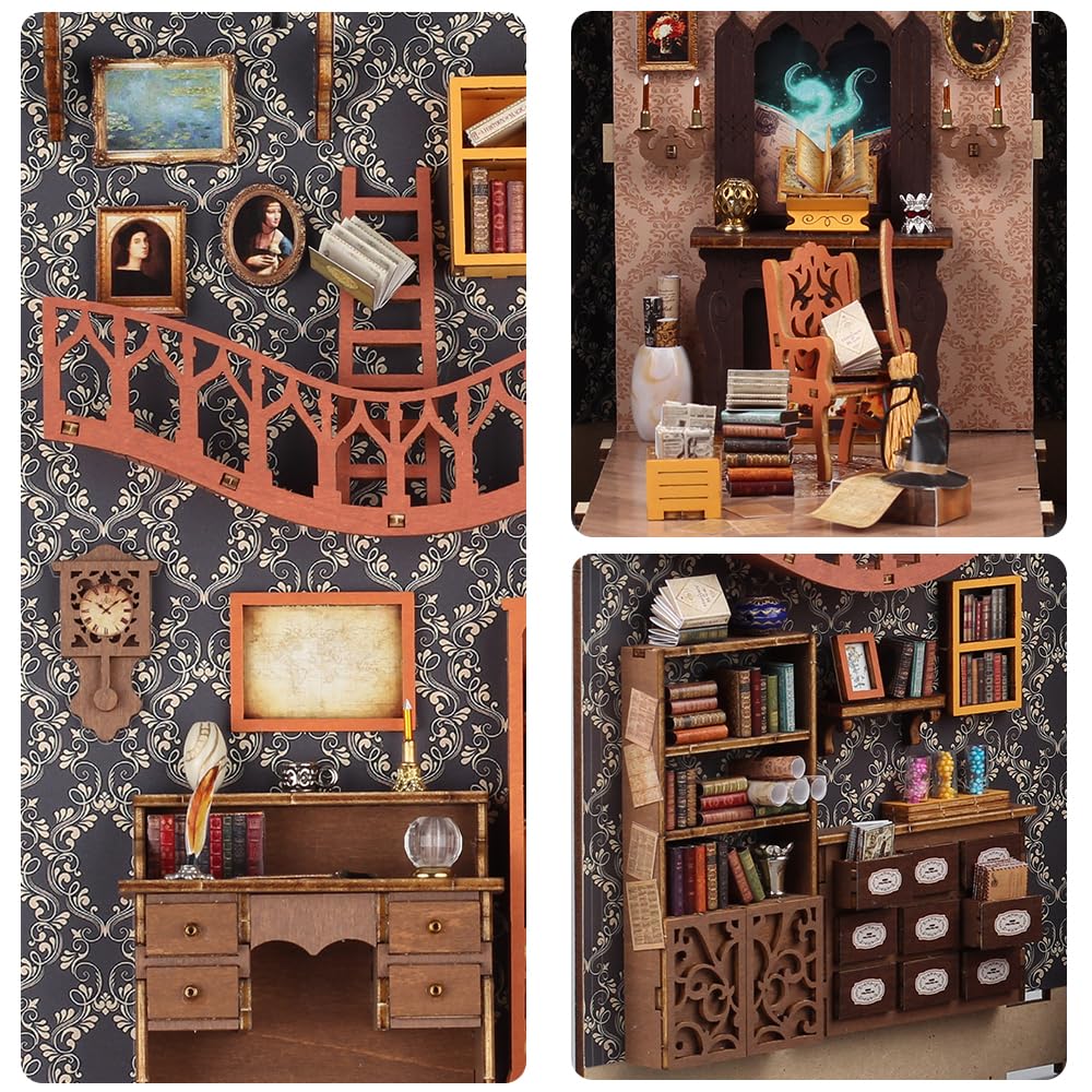 Kit bricolaj pentru carti, creativitate 3D puzzle din lemn pentru