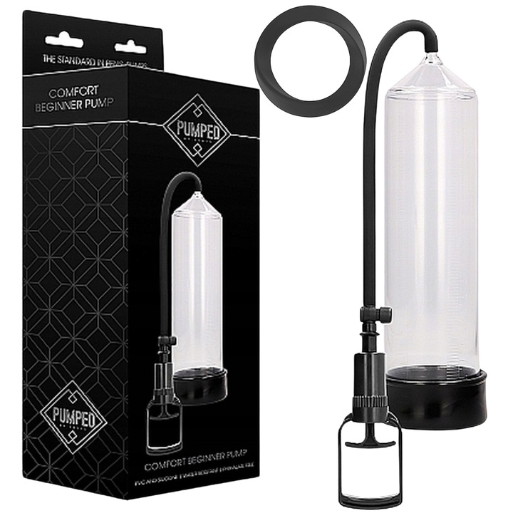 Секс помпа Pumped, За уголемяване и ерекция, 23х6см, Силикон