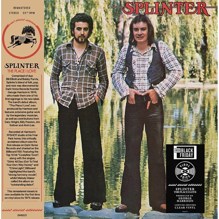 Splinter - Place I Love, Record Store Day, Vinyl Transparent, Editie Limitata, Indie-Exclusiv, Folk