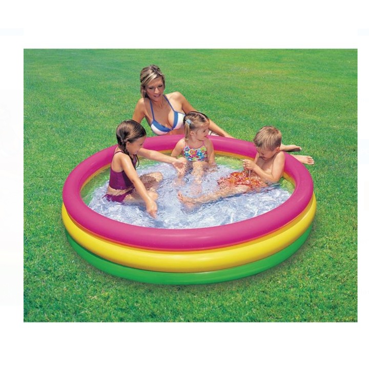 Многоцветен Детски Басейн Ø114x25см