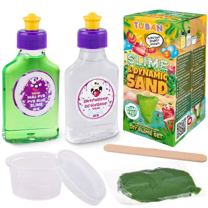 Tuban Slime és dinamikus homok - zöld színben