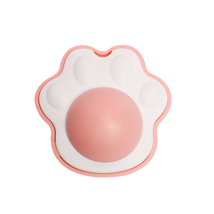 Set Jucarii pentru pisici, Mingi cu catnip rotative, curatare dinti, roz, 4.5x6cm