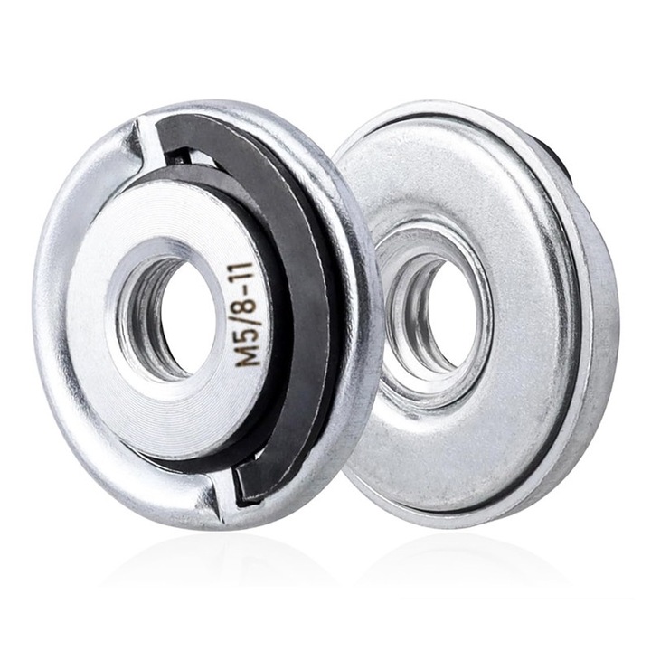 Set 2 Piulite de Blocare pentru Polizor Unghiular, Schimbare Rapida, Otel, 5/8-11, Multicolor