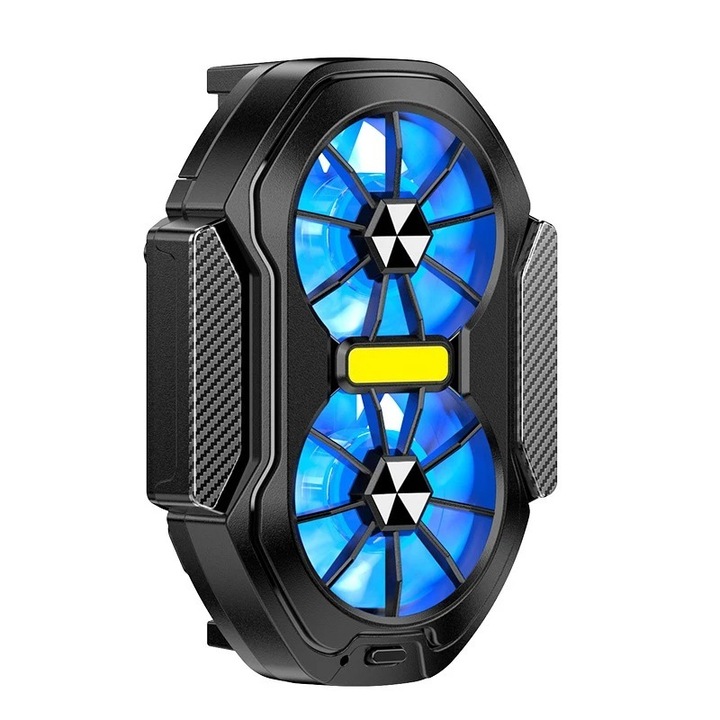 Ventilator Racire Telefon AIEK, FS01, Reincarcabil, Negru, 86.5x62.3x33mm