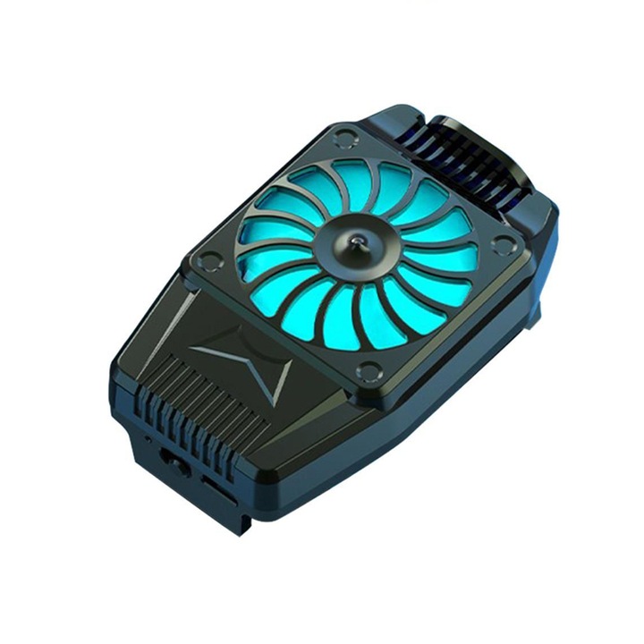 Ventilator Racire Telefon AIEK, USB, Snap-on, Negru sau Argintiu, 45x76x16mm