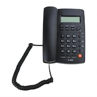 Telefon fix, AIEK TC9200, memorie apeluri, ID apelant, negru, 19.5x15x7.5cm