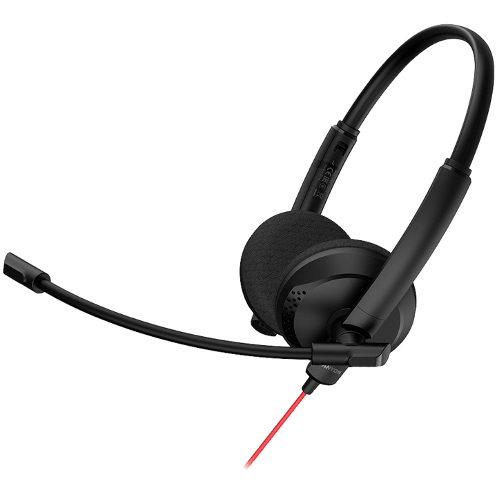 Слушалки Canyon, HS-07 PC, Mic 3.5/USB Flat, С кабел, Черен