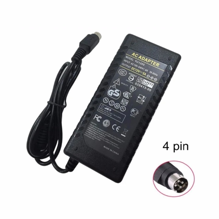 Адаптер за видеокамери 12V 5A Digital One SP00944, 4 пина букса, Зарядно устройство