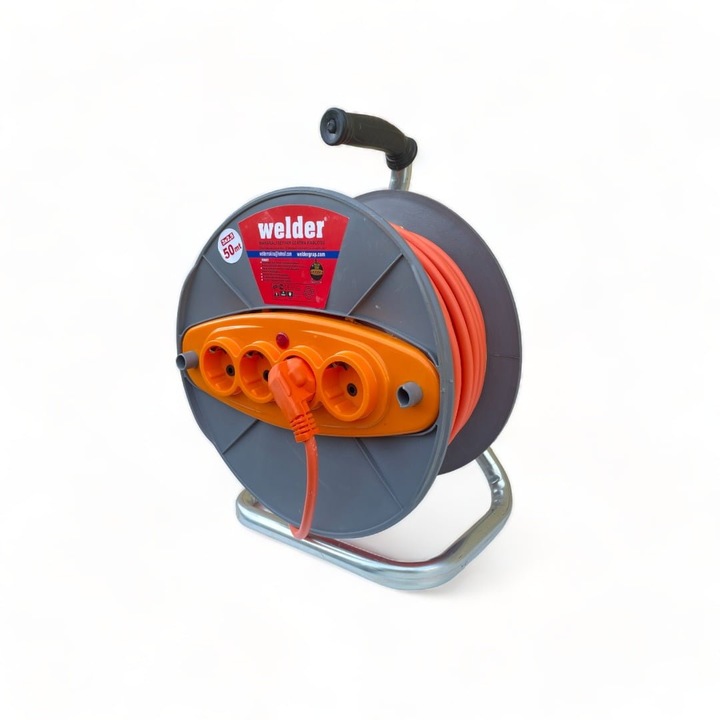 Удължител за ролка 3x2.5, 50 M, транспортна дръжка, UZ полупрофесионален