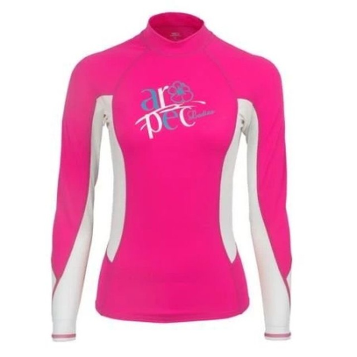 Aropec Myth Pink Rashguard felso, hosszu ujju, rozsaszin, UPF50, Krém, rózsaszín