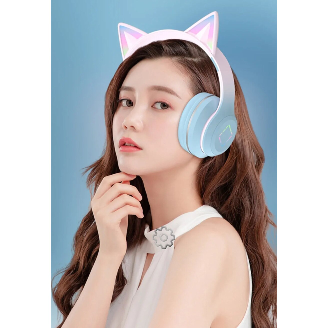 Casti audio Over Ear pentru copii, J&Y, wireless, pliabile, efecte