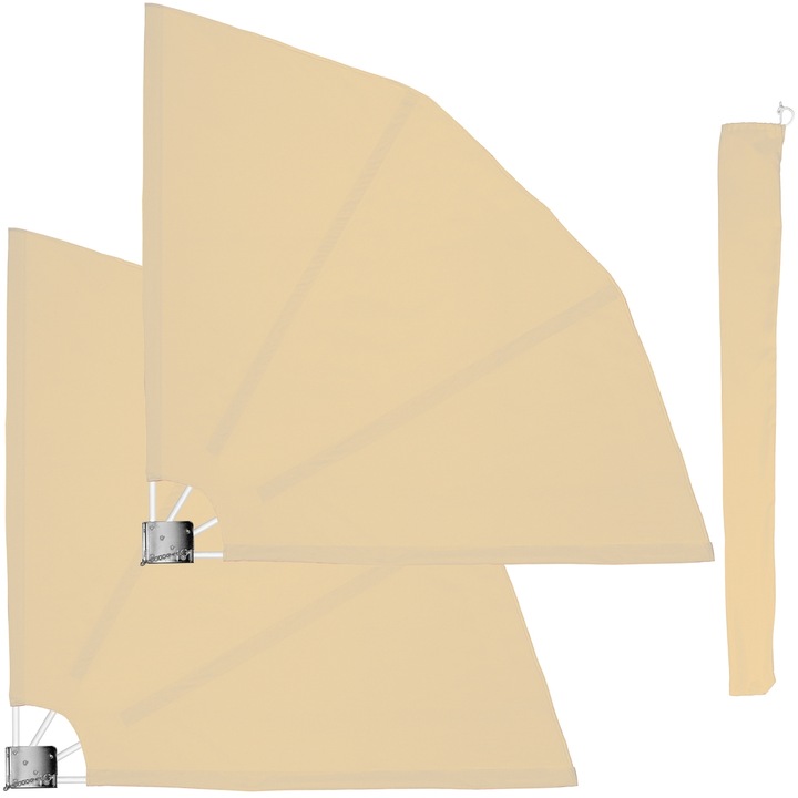 Set de 2 copertine pentru balcon, 140 x 140 cm, bej, STILISTA