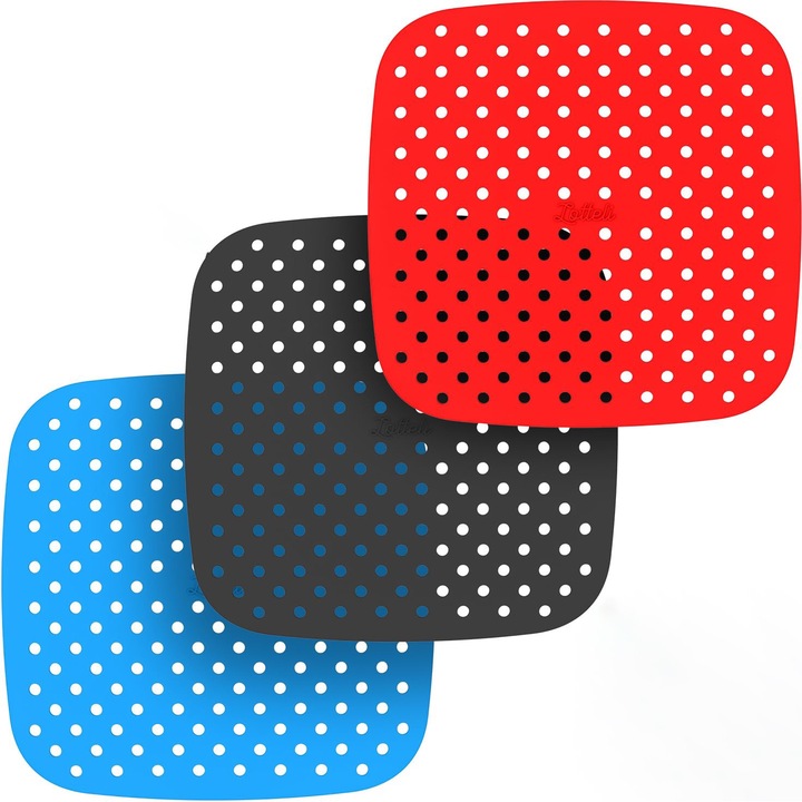 3 Air Fryer Lasesasies alátét készlet, szilikon, hőálló, újrafelhasználható, többfunkciós