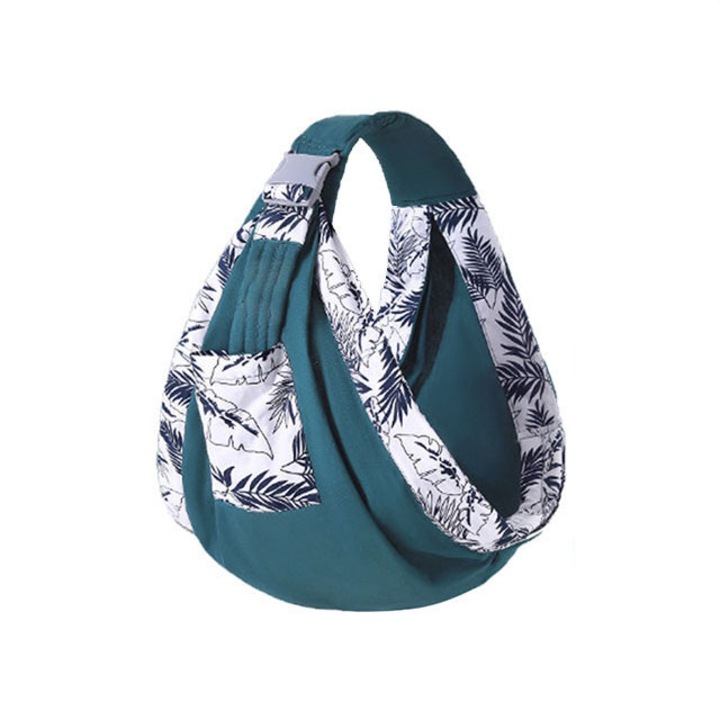 Manduca alaptare Notekisskai, bumbac, ergonomica, verde, suporta 20kg