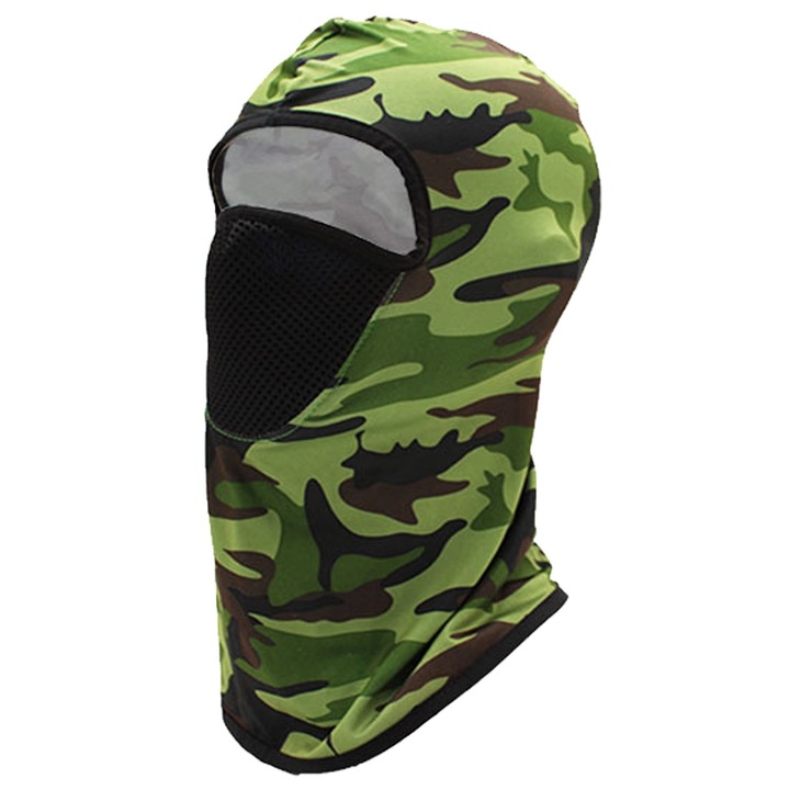 QttvbTna símaszk, lélegző, mosható, UV-szűrős, álcázó