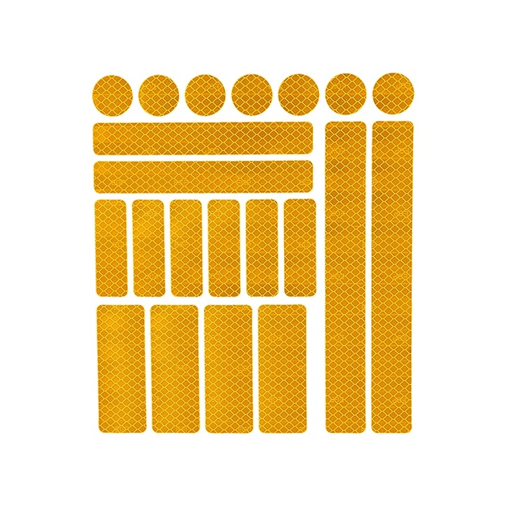 Комплект светлоотразителни стикери QttvbTna, висок ъгъл на отразяване, устойчиви на атмосферни влияния, оранжеви