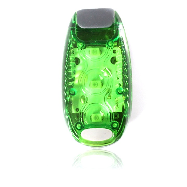 Lumina LED pentru rucsac, QttvbTna, clip de prindere, verde