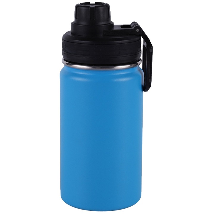 Sticla Termos pentru Copii QttvbTna, Inox, Izolatie Dubla Perete, Fara BPA, 18/8, Gri