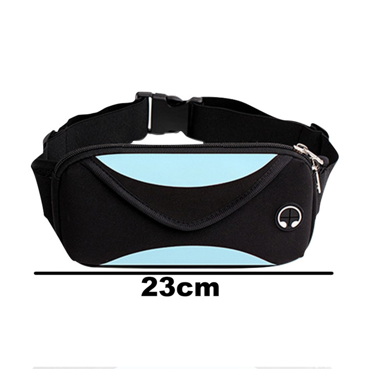 Sportos övtáska, deréktáska, vízálló, neoprén, futáshoz, kocogáshoz, fitneszhez