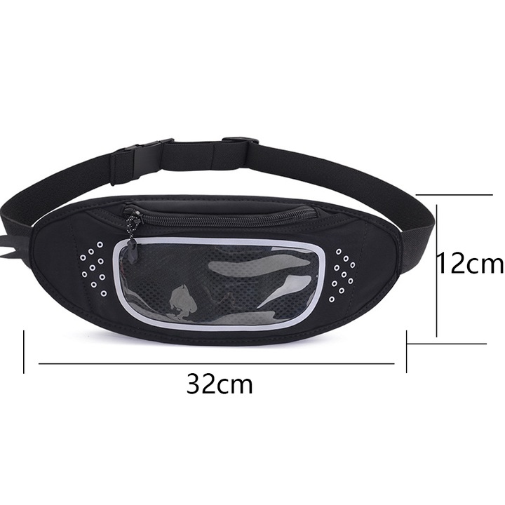 Szabadtéri sport futózseb, érintőképernyős mobiltelefon zseb, fényvisszaverő éjszakai futáshoz.