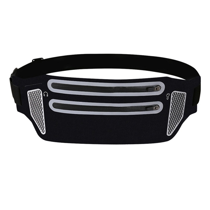 Sporttáska, vízálló, állítható elasztikus pánt, fekete