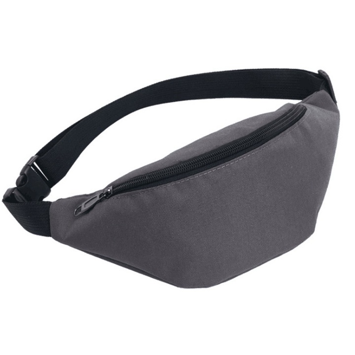 Sportos övtáska, 2 cipzáras rekesz, állítható, utazáshoz, kerékpározáshoz, futáshoz, fekete