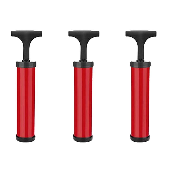 Комплект от 3 иглени топкови помпи QttvbTna, преносими, дюза, разтегателен маркуч, PVC, 20 см