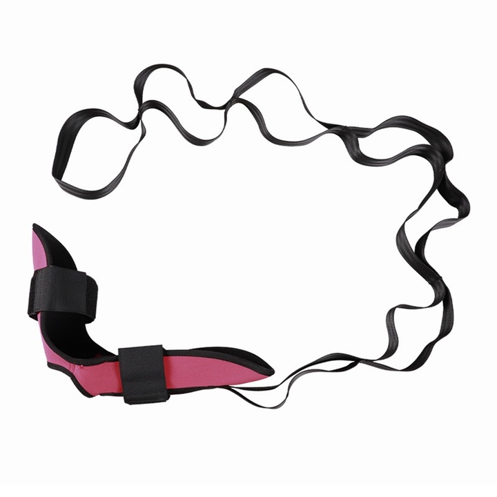 Centura de intindere pentru picioare, pentru exercitii yoga si reabilitare, rosu