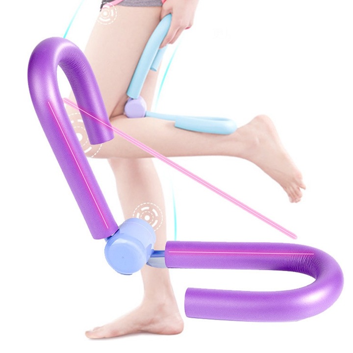 Accesoriu fitness pentru tonifiere picioare, brate si corp, portabil, mov
