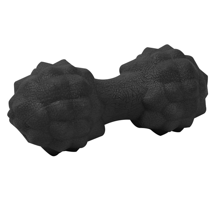 Set mingi masaj, TPR si silicon, puncte de declansare, negru, 2 buc