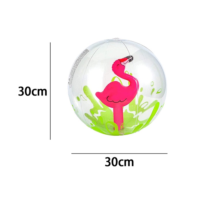 Set 6 mingi de plaja Model flamingo, Multicolor