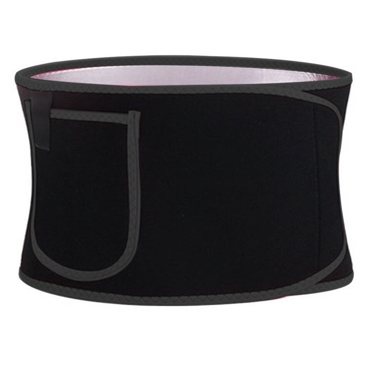 Karcsúsító öv, QttvbTna, Neoprén, Fekete, One Size