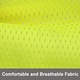 Светлоотразителна жилетка за бягане, QttvbTna, Мрежа, Дишаща, Удобна, 58 x 68 см, Флуоресцентно жълто
