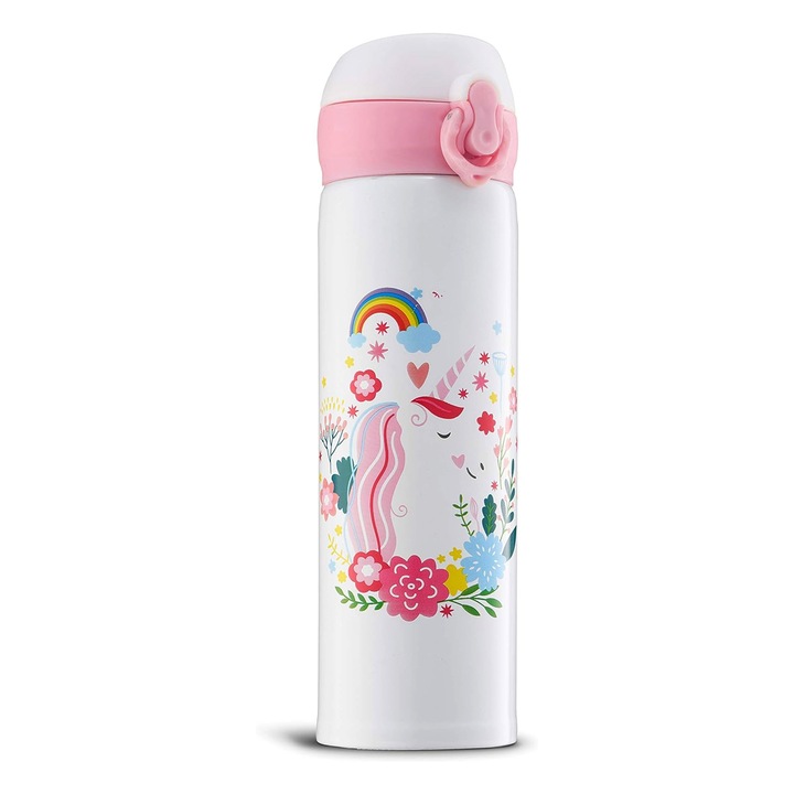 Termos, QttvbTna, Inox, Design Unicorn, 500ml