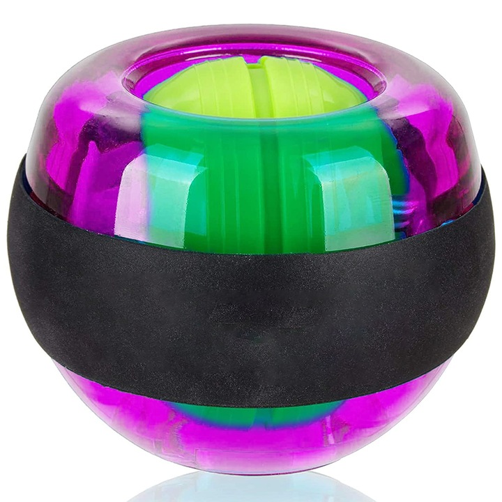 Minge de antrenament pentru incheietura mainii, LED, mov, 7x6x7cm