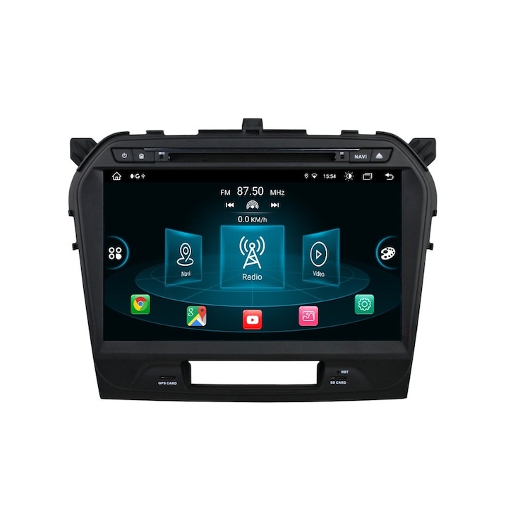 Suzuki Vitara 2015-2023 Navigatie tip OEM cu DVD, Android, GPS, CarPlay, Bluetooth, Radio, Slot cartela SIM 8-Core 2.0 GHz 8+128GB
