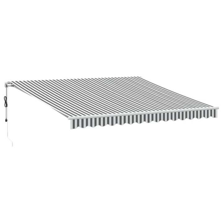 VidaXL antracitszürke-fehér automata kihúzható napellenző 400 x 350 cm 31.1 kg