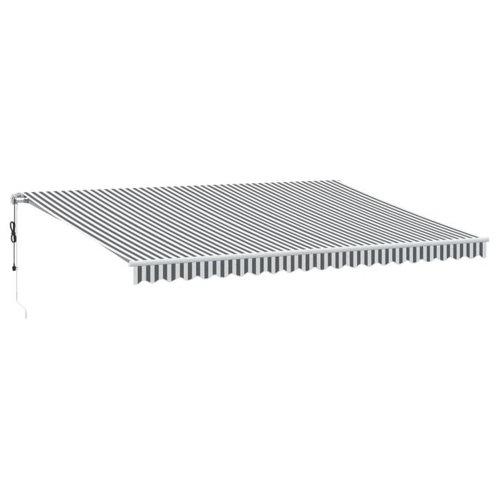 VidaXL antracitszürke-fehér automata kihúzható napellenző 500 x 300 cm 33.26 kg
