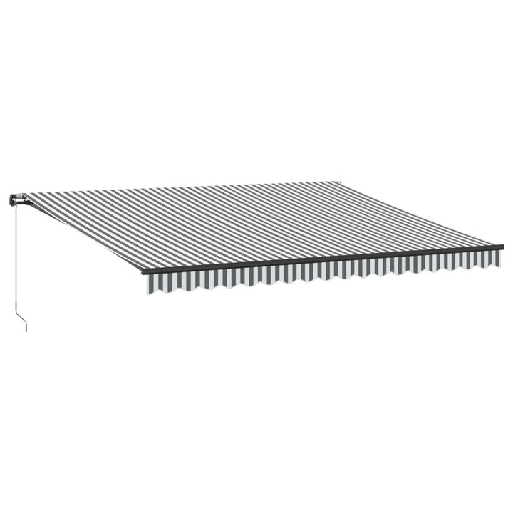 vidaXL antracitszürke-fehér LED-es kézi napellenző 450 x 350 cm 3215813