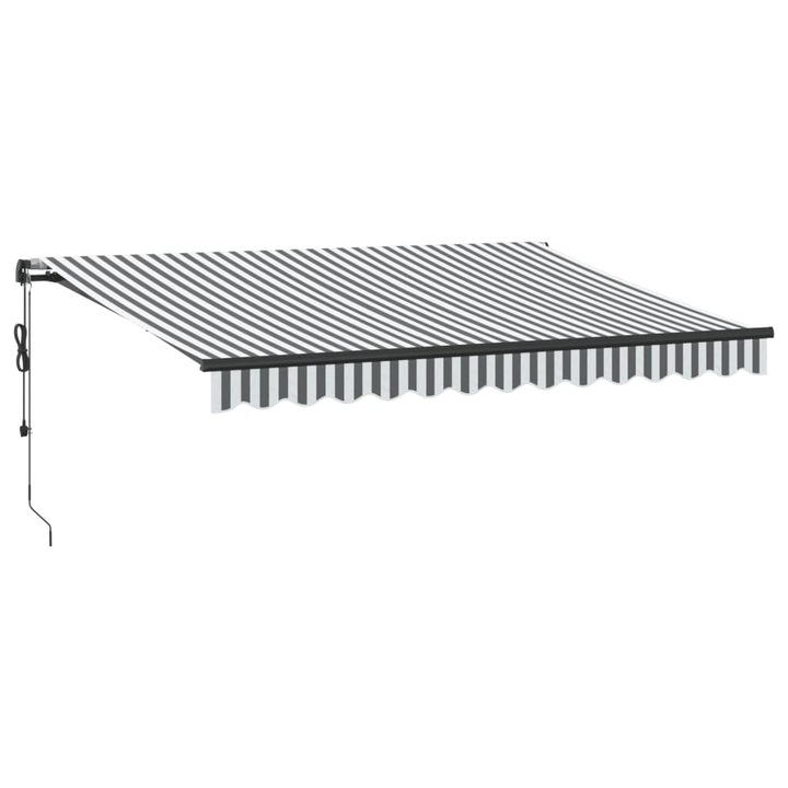 Copertina retractabila automat vidaXL, antracit/alb, 350x250 cm, 21.68 kg