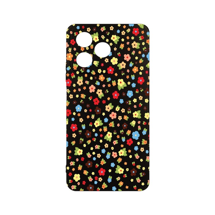 Husa BestCase® Slim SIlicon 0.8MM, съвместим с Realme Note 50, Happy Little Flowers, Защита на камерата, Устойчив на износване, c-B 501