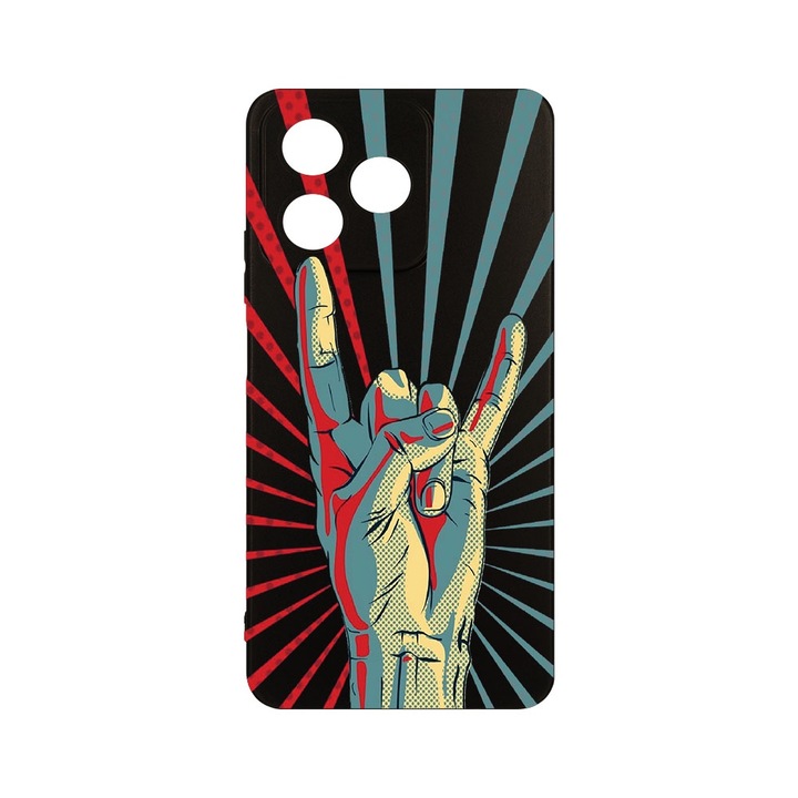 Husa BestCase® Slim SIlicon 0.8MM, съвместим с Realme Note 50, Rock Festival, защита на камерата, устойчивост на износване, c-B 530