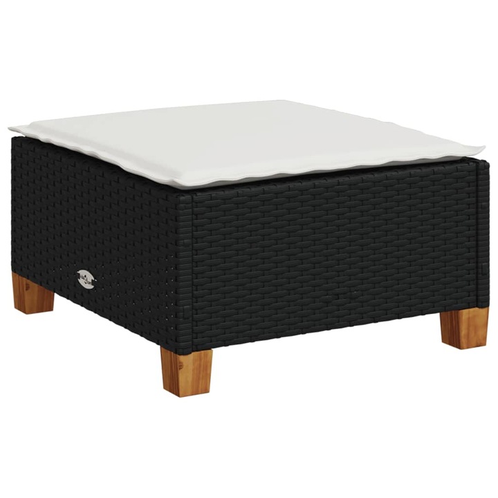 vidaXL fekete polyrattan kerti szék párnával 63,5 x 56 x 32 cm 63,5 x 56 x 32 cm 5.99 kg