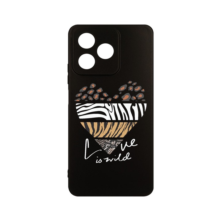 Husa BestCase® Slim SIlicon 0.8MM, Съвместим с Realme Note 50, Love Is Wild, Защита на камерата, Устойчив на износване, c-B 762
