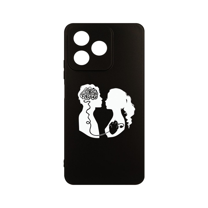 Husa BestCase® Slim SIlicon 0.8MM, съвместим с Realme Note 50, Love With Brain, защита на камерата, устойчивост на износване, c-B 748