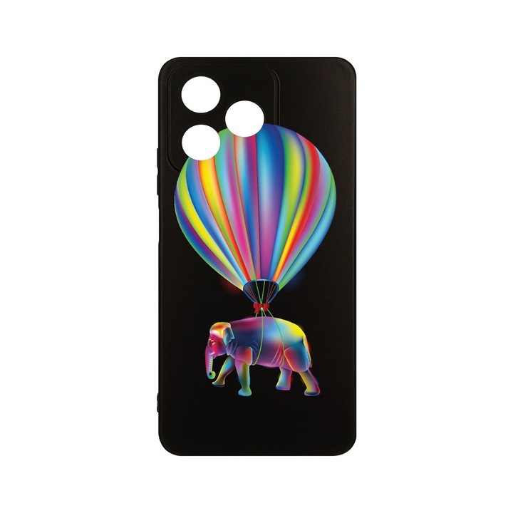 Husa BestCase® Slim SIlicon 0.8MM, съвместим с Realme Note 50, Rainbow Elefant, Защита на камерата, Устойчив на износване, c-B 767