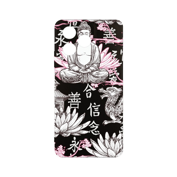 Калъф Husa BestCase® Slim SIlicon 0.8MM, Съвместим с Realme Note 50, Буда, Защита за камерата, Устойчив на износване, c-B 768